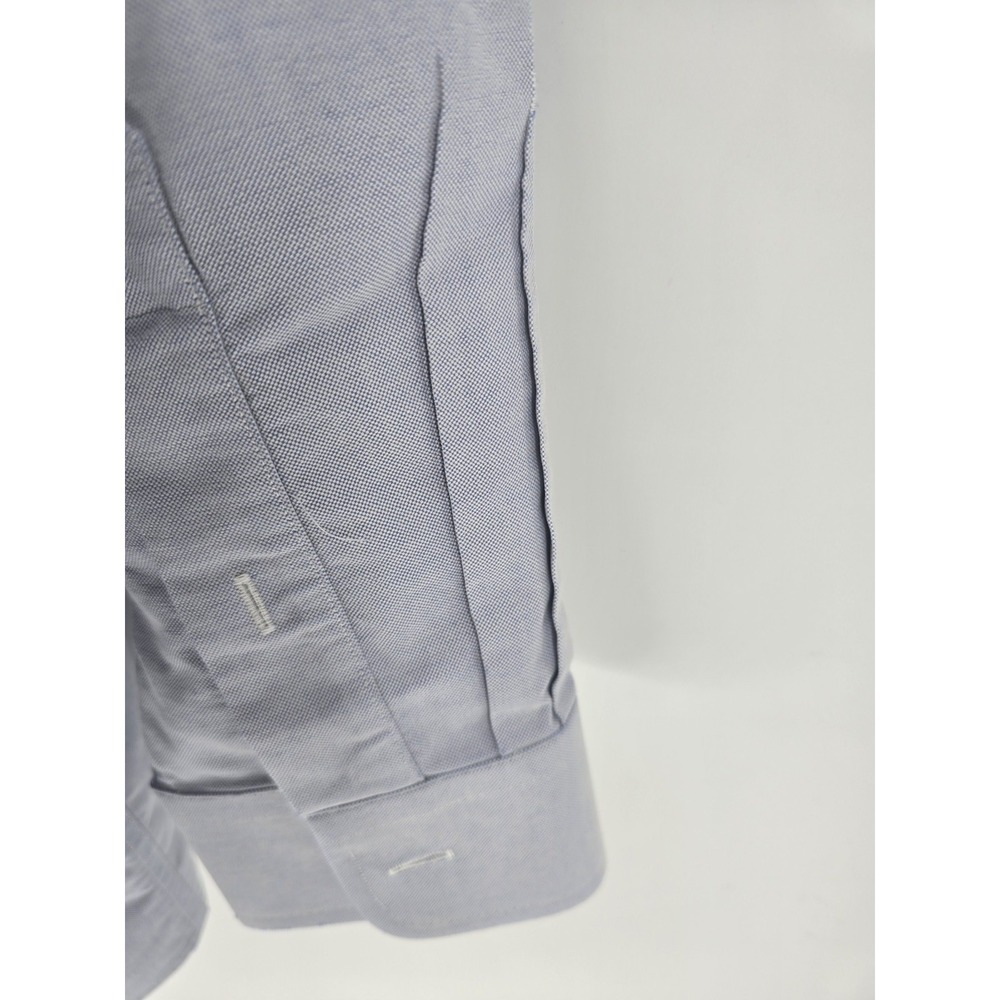L.L.Bean Button-Down Shirt Mens 16.5-33 Blue Traditional Fit Wrinkle Resistant - Picture 6 of 6